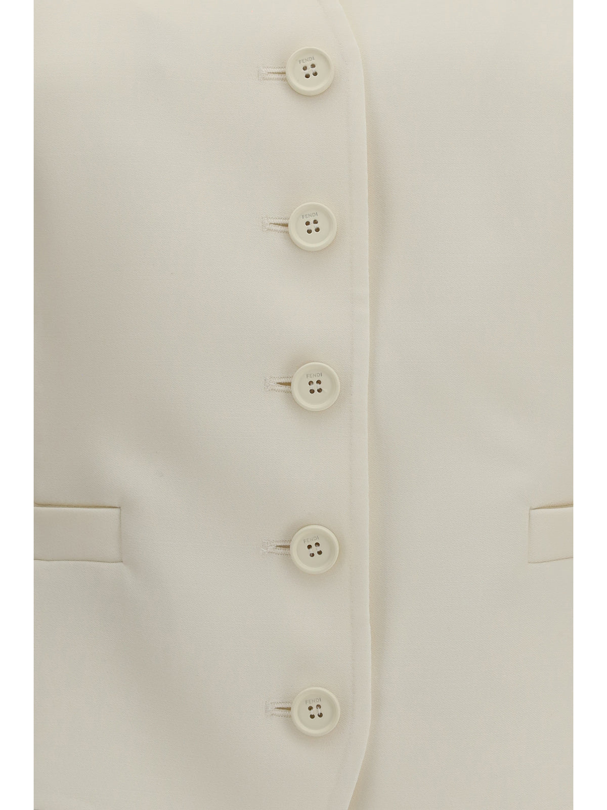 Fendi Wool Vest - Ivory