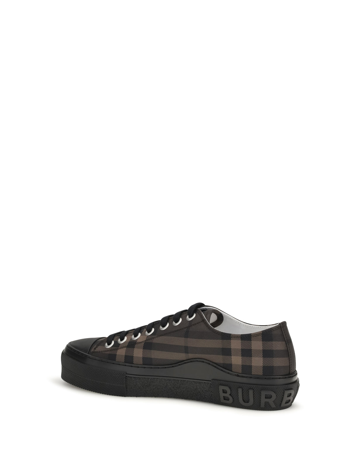 Burberry Jack Check nylon-blend Sneakers - Dark Brown Ip Chk