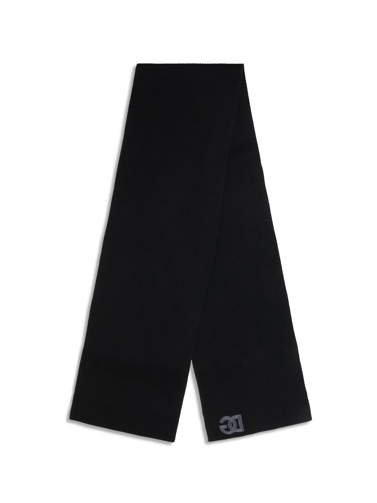 Dolce & Gabbana Ribbed virgin wool Scarf - Black