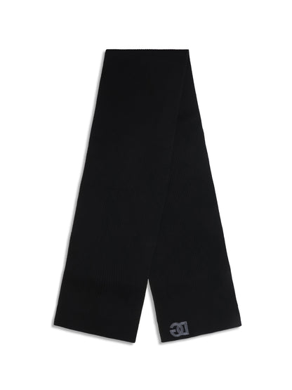 Dolce & Gabbana Ribbed virgin wool Scarf - Black
