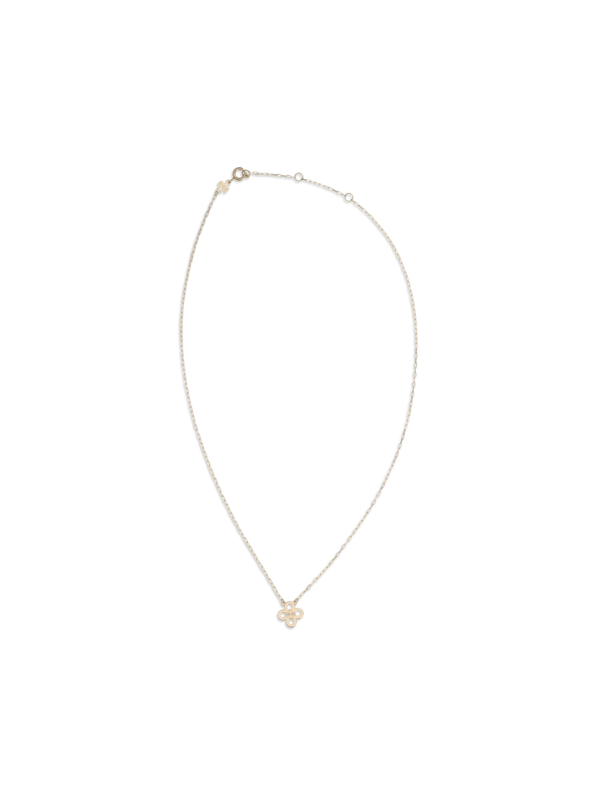 Tory Burch Forget Me Not Clover Pendant Necklace - Tory Gold
