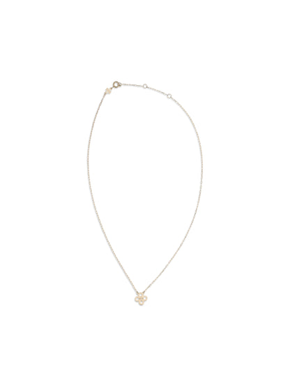 Tory Burch Forget Me Not Clover Pendant Necklace - Tory Gold