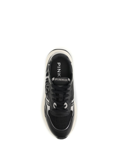 PINKO Leather Zoe Sneakers with mesh inserts