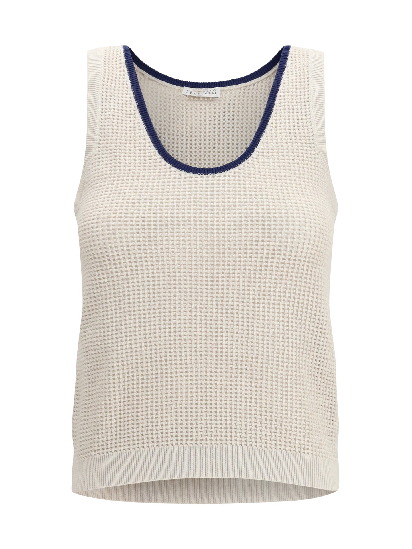BRUNELLO CUCINELLI Cotton mesh knit Top