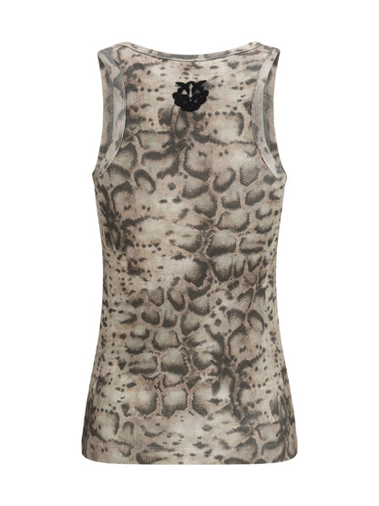 PINKO Snakeskin-print tank Top
