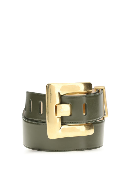 BALMAIN Anthem Belt in calfskin leather