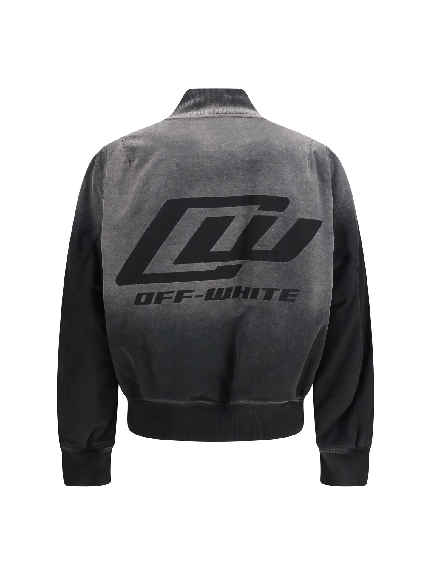 OFF-WHITE Washed denim Bomber Jacket