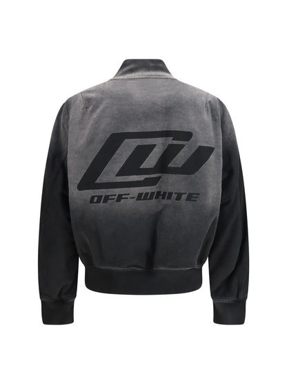 OFF-WHITE Washed denim Bomber Jacket