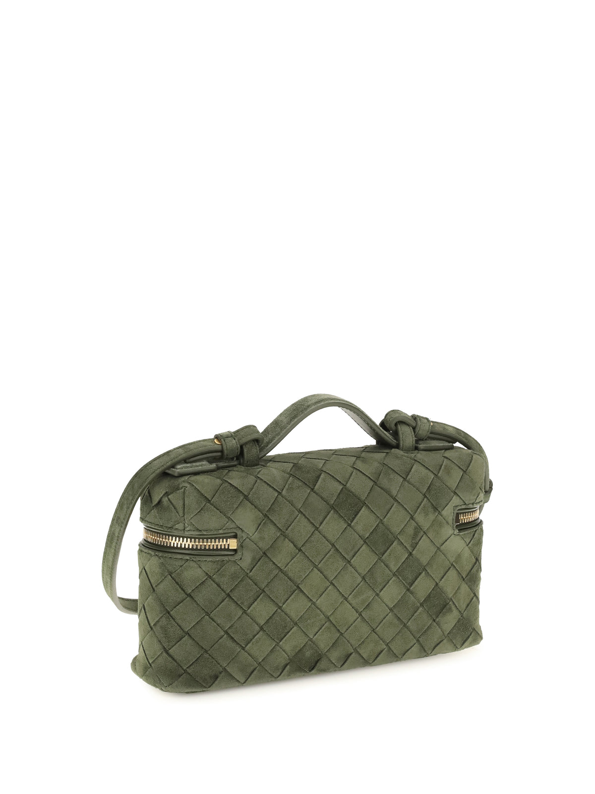 Bottega Veneta Bang Bang Shoulder Bag - Green Tweed-Gold