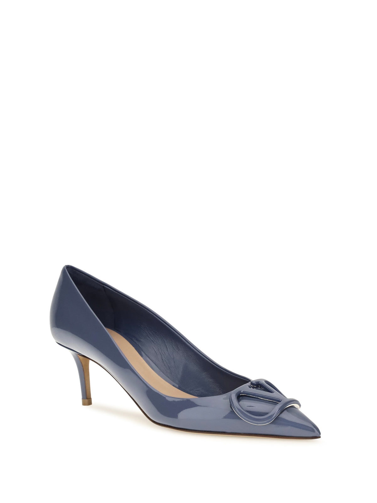 Valentino Garavani VLogo Signature patent leather Pumps - Blue Polvere