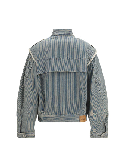 Marant Étoile Edany cotton twill Jacket - Blue/White