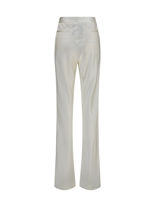 Tom Ford Bias-cut polka-dot Pants - Off White