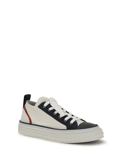 BRUNELLO CUCINELLI Cotton knit and suede Sneakers with Precious Toe