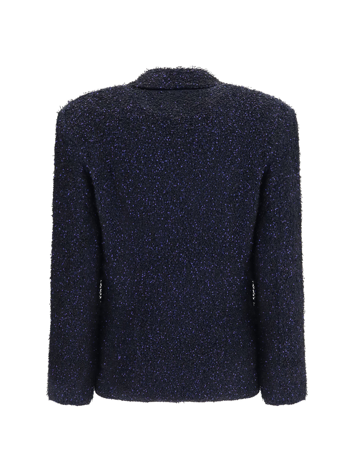 Giorgio Armani Metallic-fiber Viscose Single-breasted Blazer - Fantasy Blue