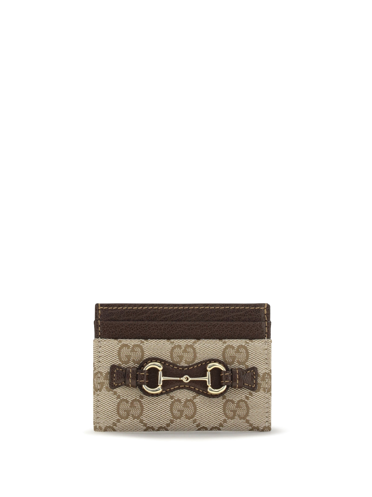 Gucci Horsebit Cardholder - Vint.Sand/Dk Brown