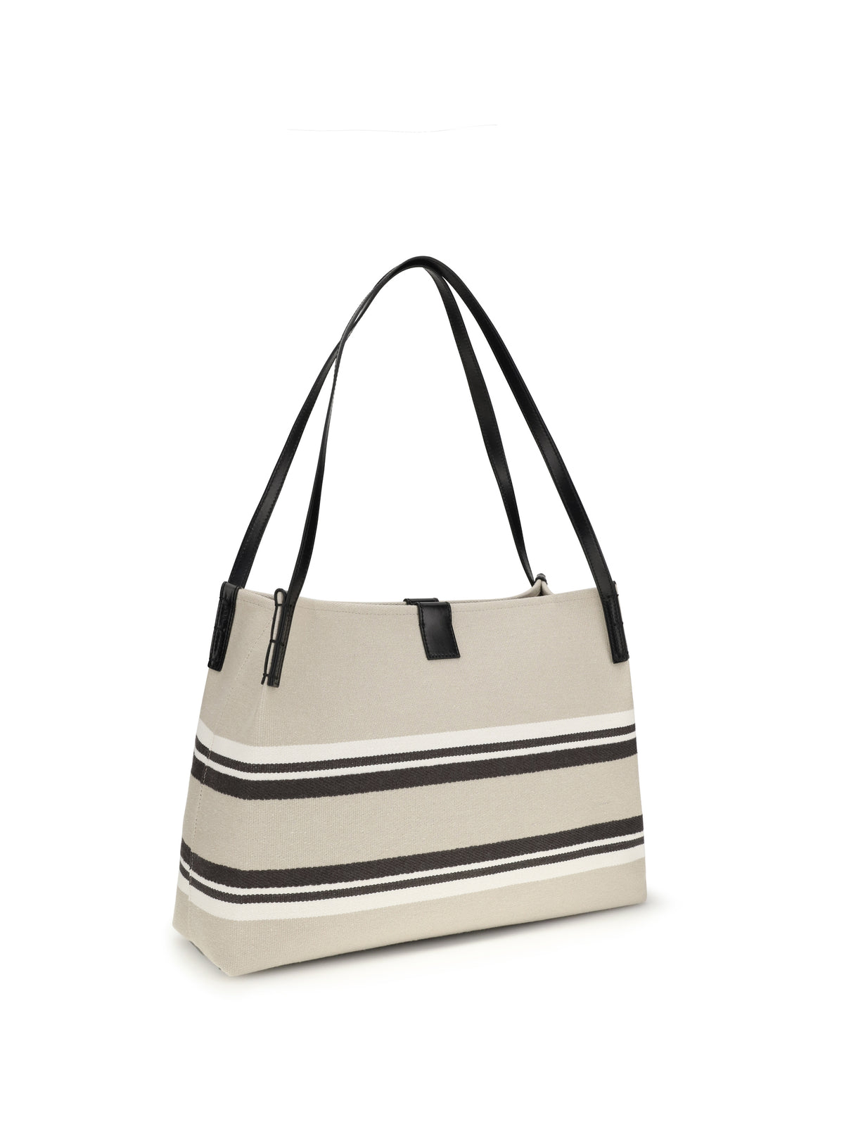 Balmain Release Shoulder Bag - Naturel/Noir/ Blanc Optique