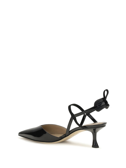 Fendi Patent leather Colibrì Slingback Pumps - Black