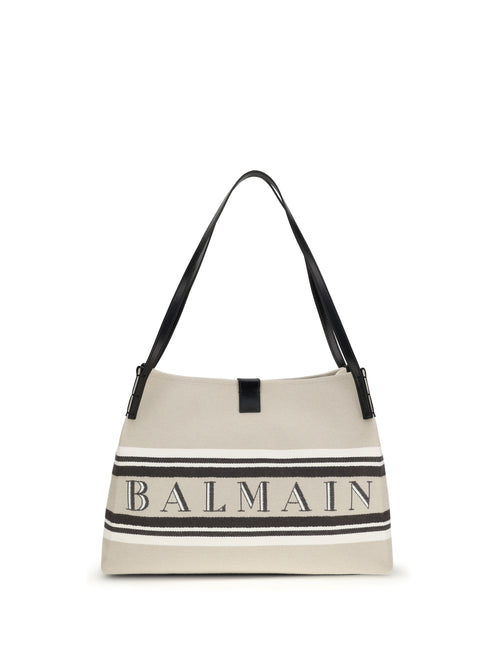 Balmain Release Shoulder Bag - Naturel/Noir/ Blanc Optique