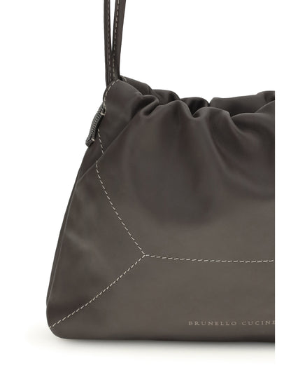 Brunello Cucinelli Leather Shoulder Bag - Testa Moro