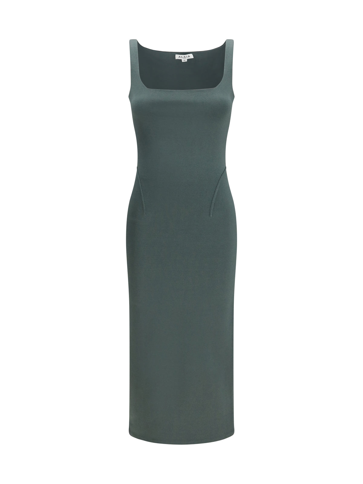 Alaïa Fitted silk-knit Dress - Vert De Gris