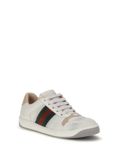 Gucci Screener leather Sneakers - Wh/Np/Wh/Vrv/Gw/Gw/N