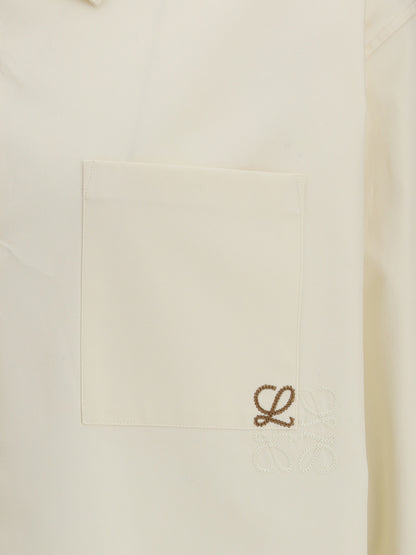 LOEWE Cotton Shirt with an embroidered Anagram logo