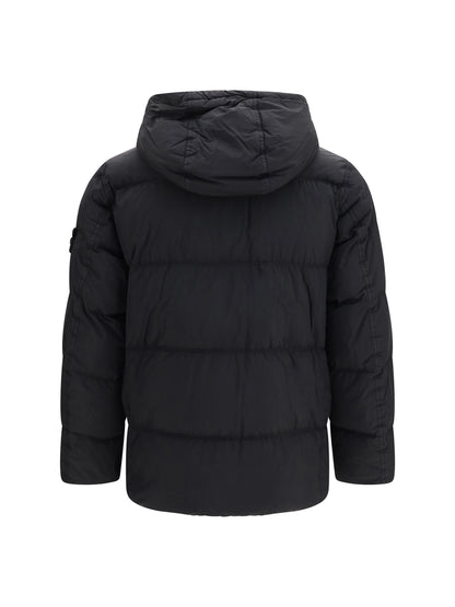 Stone Island Crinkle Reps NY Down Jacket - Black