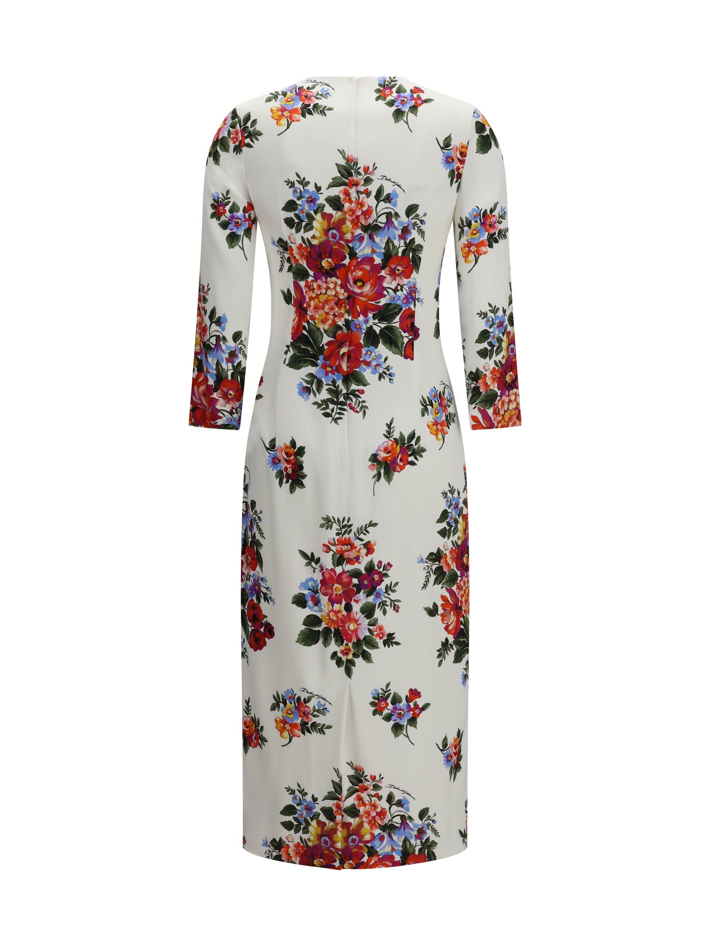DOLCE & GABBANA Floral Print Stretch Viscose Dress