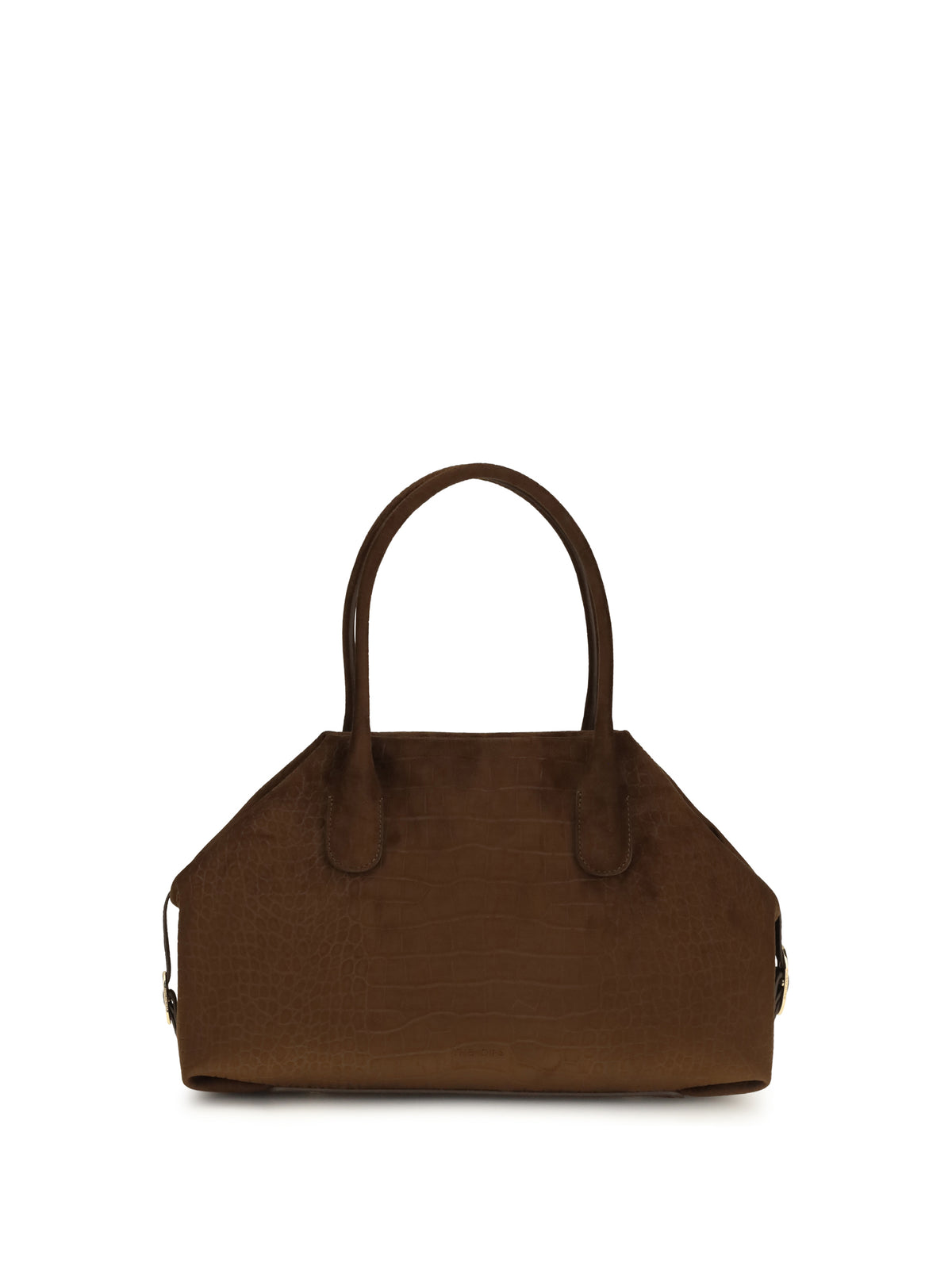 Themoirè Medium Talia Trank crocodile-effect suede Shopping Bag - Rocky Road
