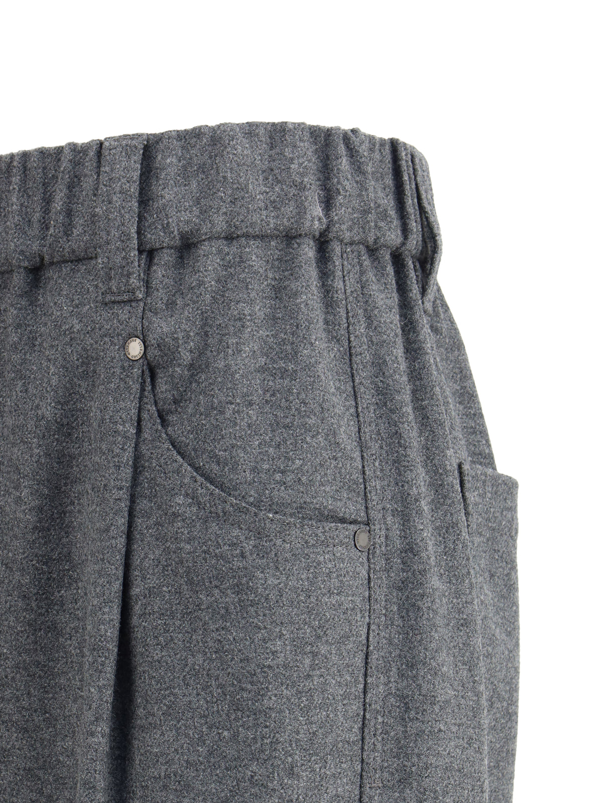 Brunello Cucinelli Wool Pants - Grey Medium