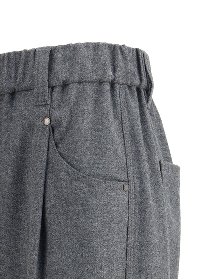 Brunello Cucinelli Wool Pants - Grey Medium