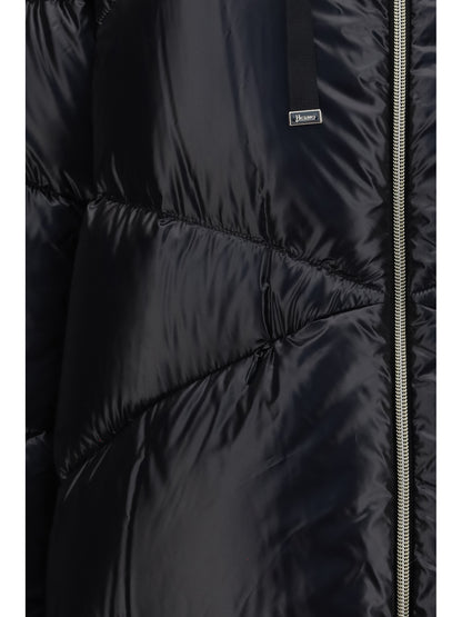 Herno Quilted drawstring down Jacket - Black