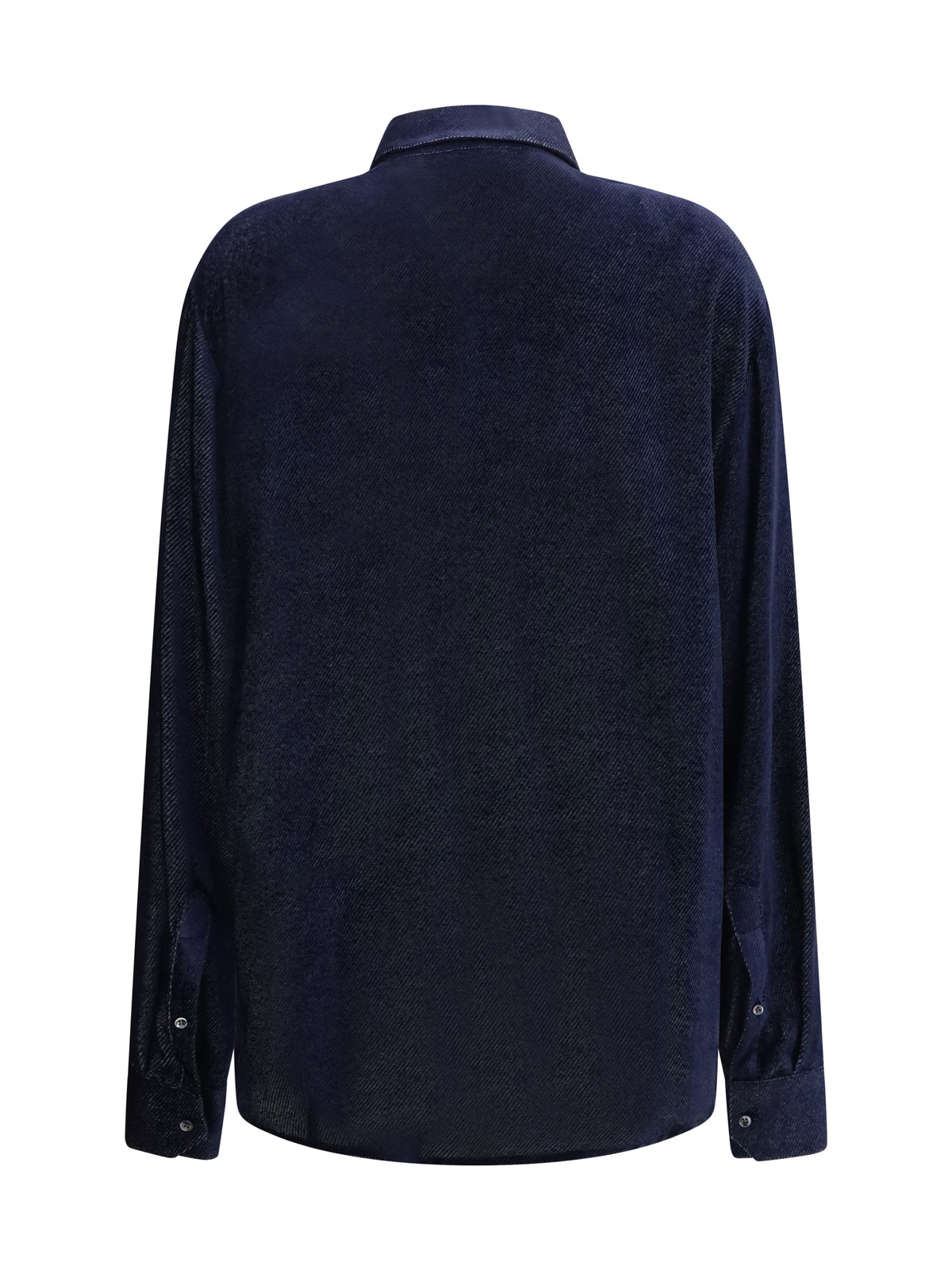 Giorgio Armani Silk blend devoré velvet twill Shirt - Peacoat