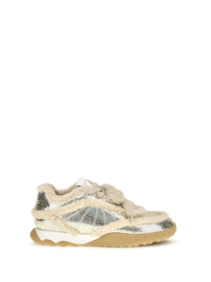 Pinko Gea padded Sneakers - Platinum