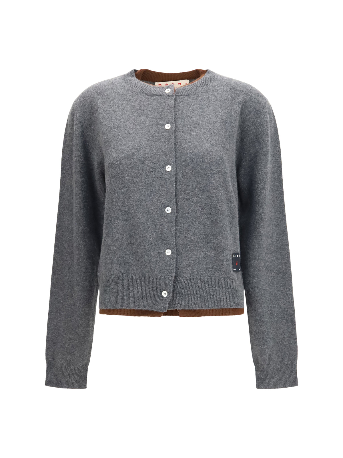 Marni Layered effect cashmere Cardigan - Graphite