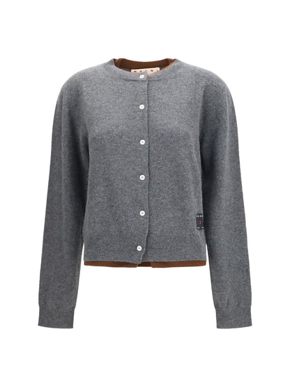 Marni Layered effect cashmere Cardigan - Graphite