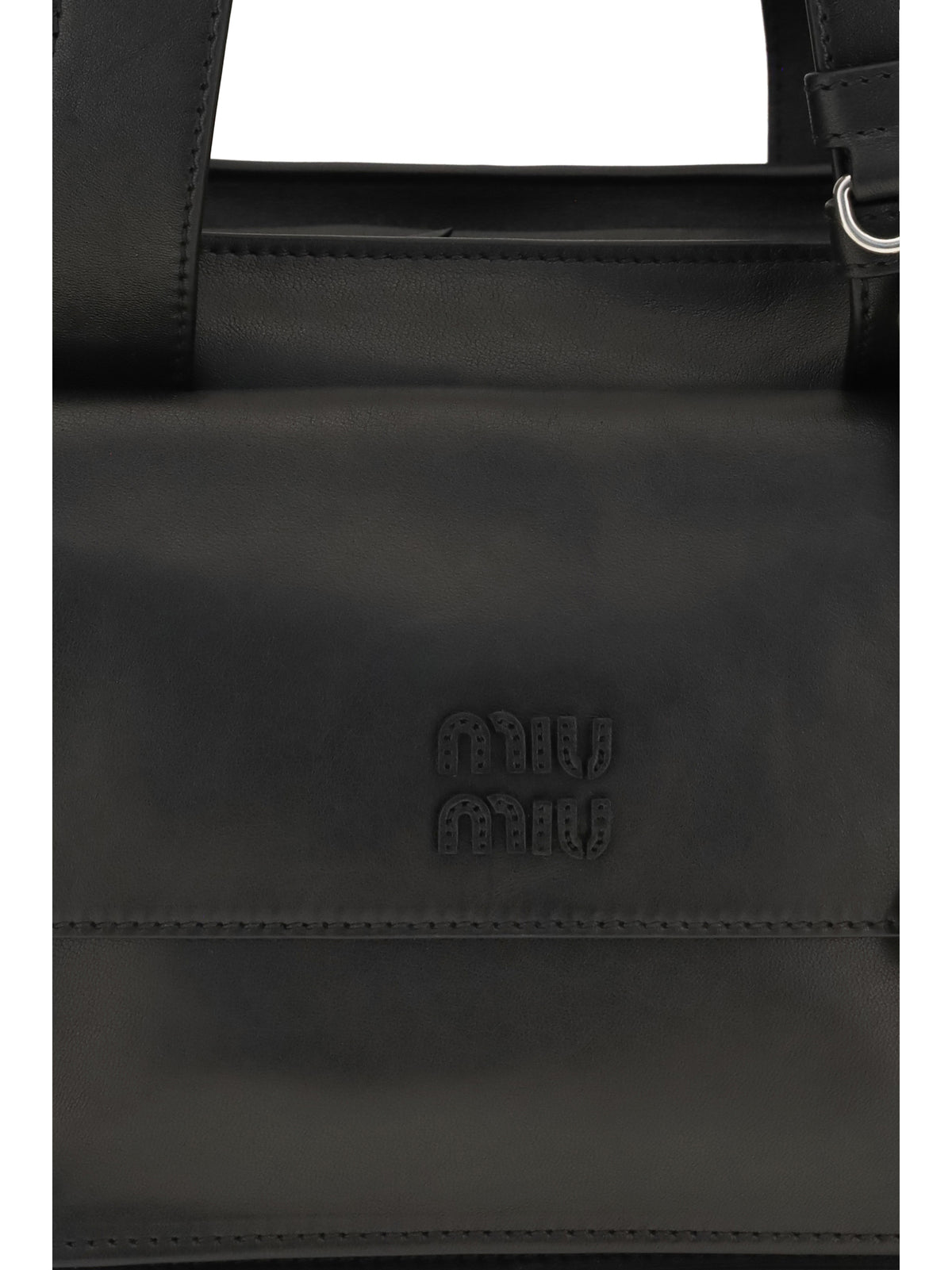 Miu Miu Utilitaire leather Shoulder Bag - Black
