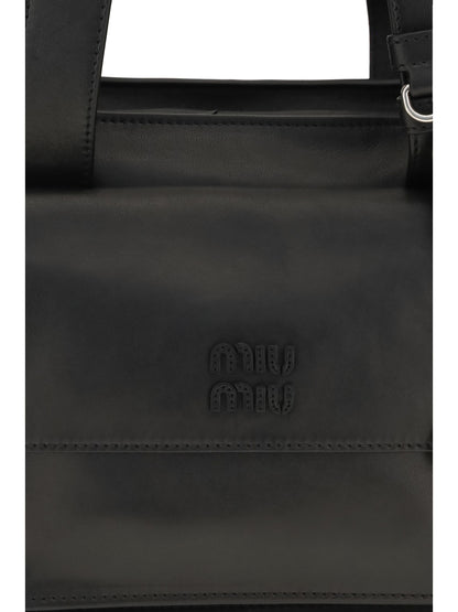 Miu Miu Utilitaire leather Shoulder Bag - Black
