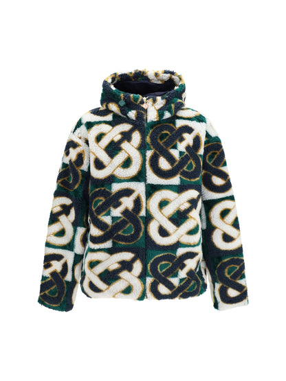 Casablanca Monogram fleece Hooded Jacket - Multi