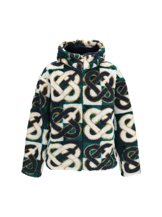 Casablanca Monogram fleece Hooded Jacket - Multi