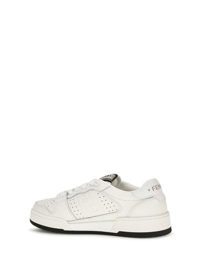 Fendi Match canvas and suede Sneakers - Uwhit+White Marr.Chi