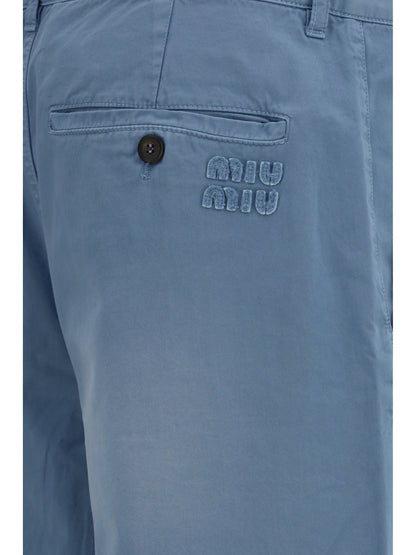 Miu Miu Garment-dyed wide-leg Pants - Astrale