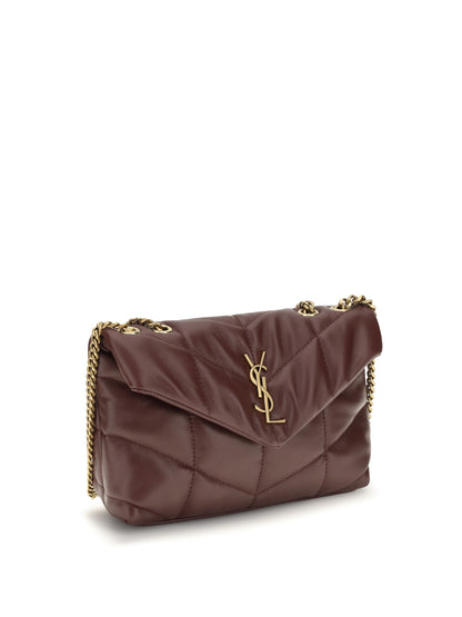 Saint Laurent Puffer Toy Shoulder Bag - Lt Hot Wine