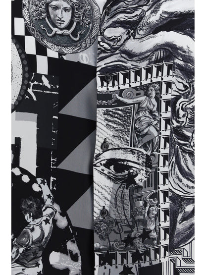 Versace Printed silk twill Shirt - Nero+Bianco