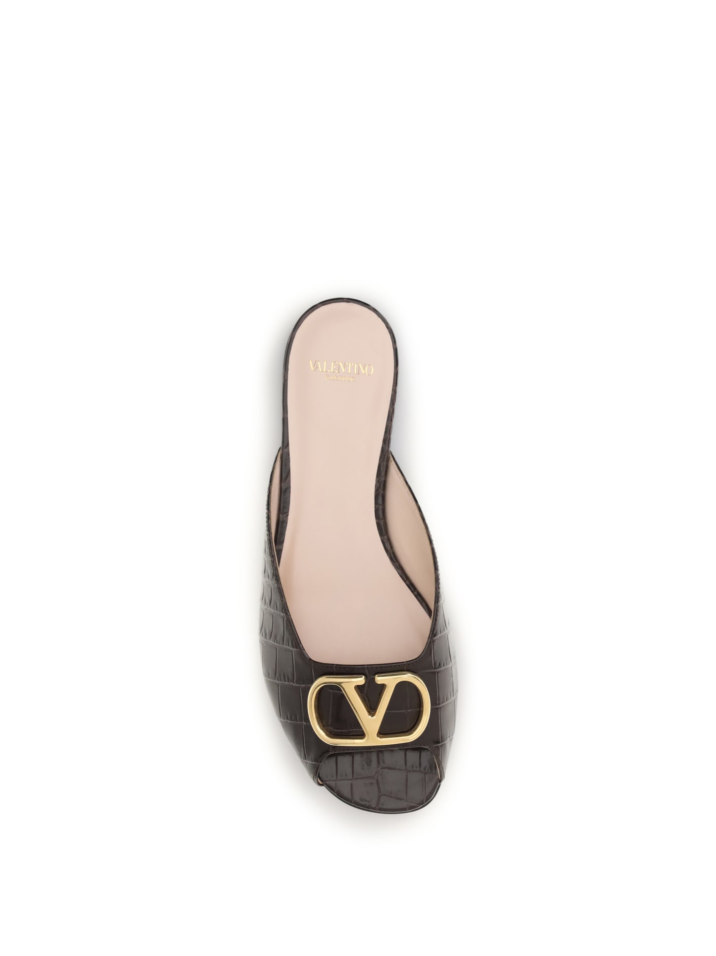 VALENTINO GARAVANI Leather Sandals with metal logo