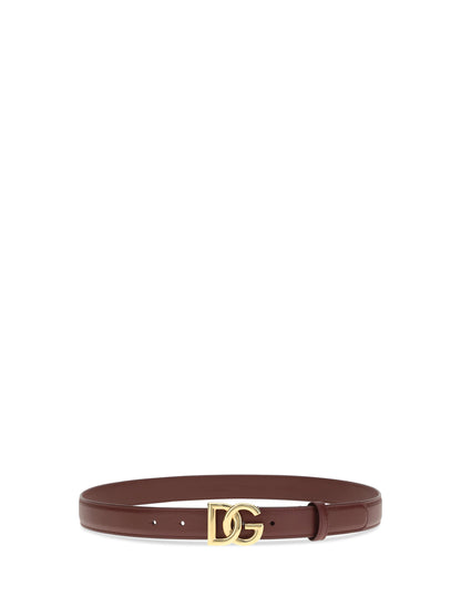 DOLCE & GABBANA Calfskin Belt with DG logo