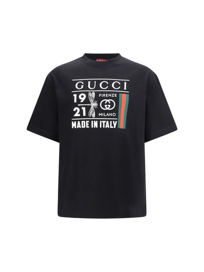 GUCCI Heavy cotton jersey T-shirt with Gucci Firenze print