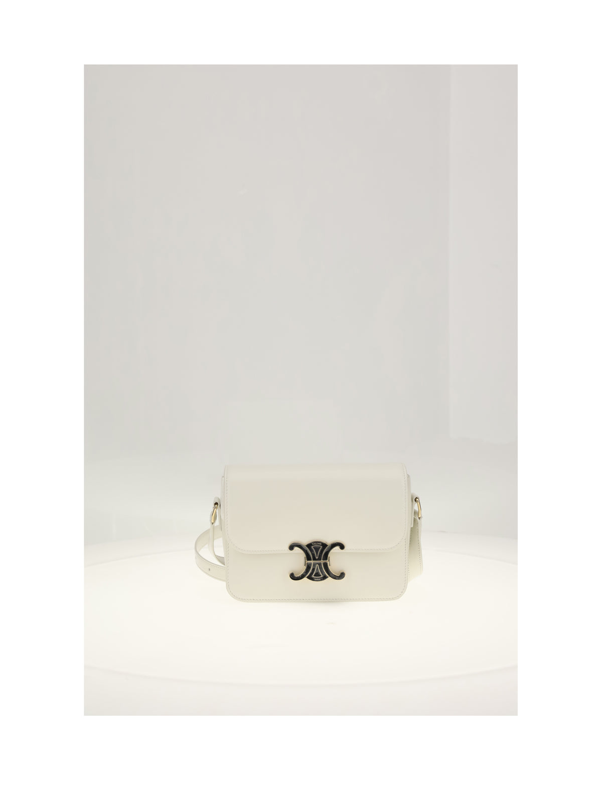 Celine TEEN TRIOMPHE - White Cotton / Black