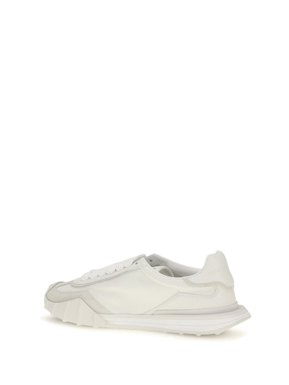 Dolce & Gabbana Athletic fabric and leather Sneakers - White/Ice
