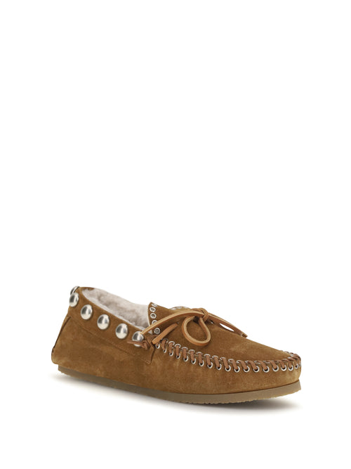 Isabel Marant Fitza suede Loafers - Cognac